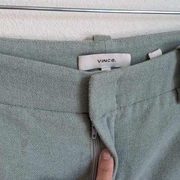 Vince Green Wool Blend Straight Leg Tailored Trouser Pants, size 6 - Picture 4 of 13